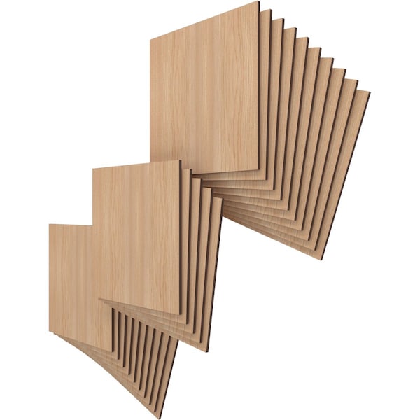 11 3/4W X 11 3/4H X 1/4T Wood Hobby Boards, Hickory, 25PK